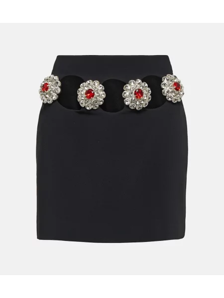 Spódnica David Koma z kryształkami czarna