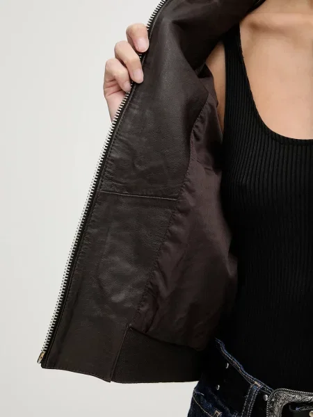 Кожаная куртка Allsaints черная
