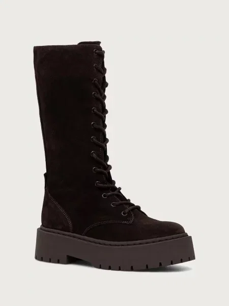 Steve Madden bocanci pentru femei din piele întoarsă Vroom maro