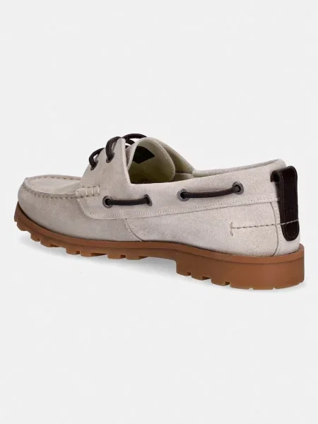 Tommy Hilfiger mokasyny zamszowe HILIFGER LIGHT SDE BOAT SHOE beżowe