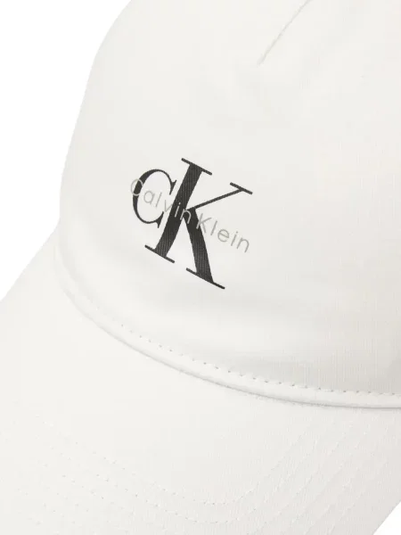 Șapcă Calvin Klein Jeans cu imagine alb