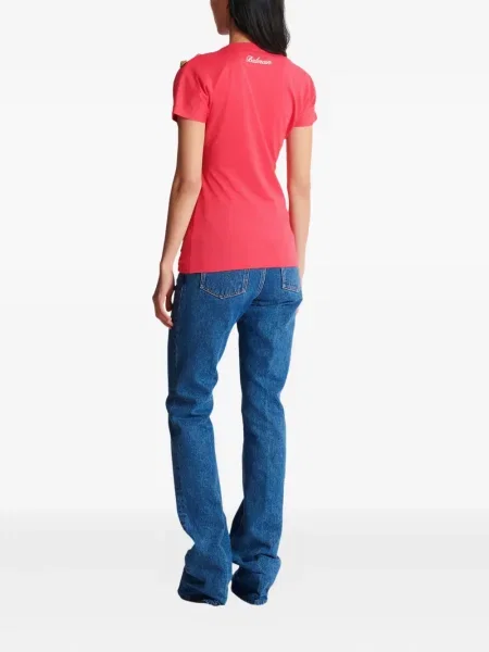 Tricou Balmain drapate roz