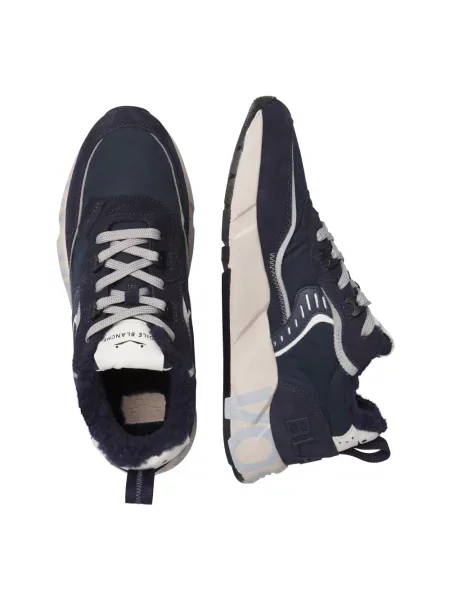 Sneakersy Voile Blanche wełniane niebieskie