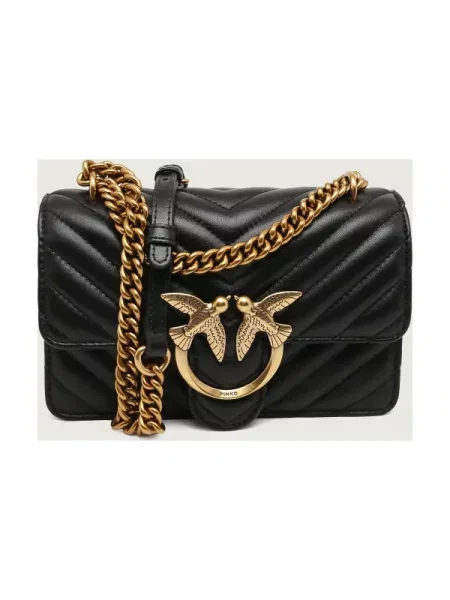 Geanta crossbody Pinko din piele negru