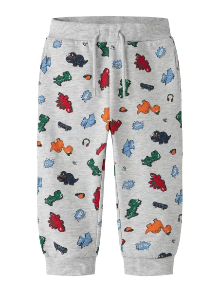 NAME IT Pantaloni NMMLEON azur verde închis / roșu carmin gri