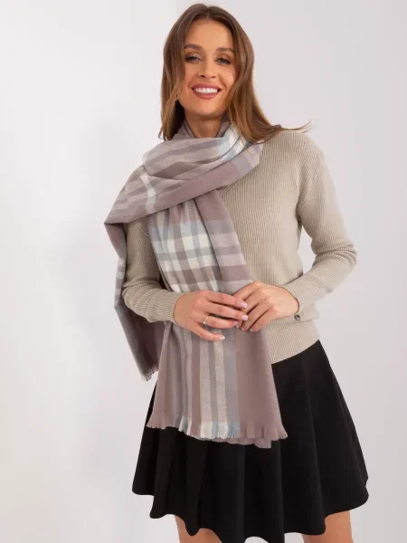 Pletený šál Fashionhunters fialová