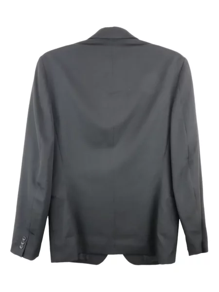 Vilnonis vienakrūtis švarkas Yohji Yamamoto juoda