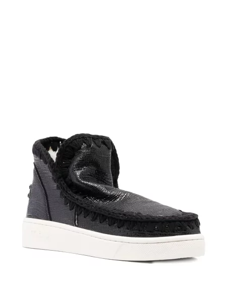 Sneakerși Mou din piele negru