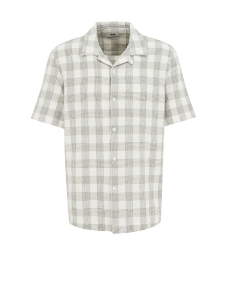 WE Fashion Košile zelená bílá