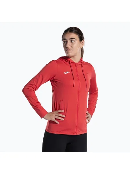 Bluză de tenis pentru femei Joma Sculpture II Zip-Up Hoodie red roșu