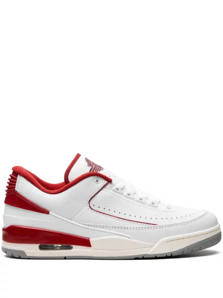 Sneakerși Jordan cu șireturi din dantelă alb