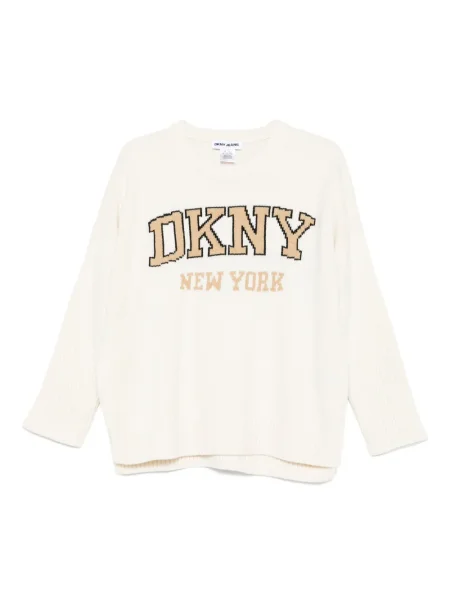 Pulover Dkny cu autograf alb