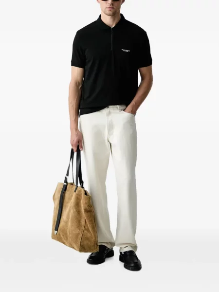 Tricou polo Armani Exchange cu imagine negru