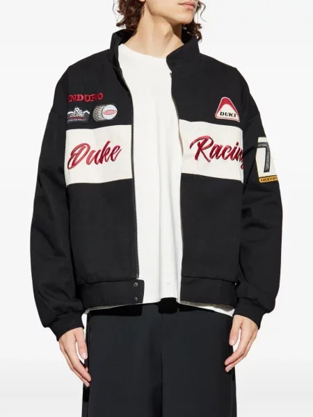 Geacă Duke & Dexter cu broderie negru