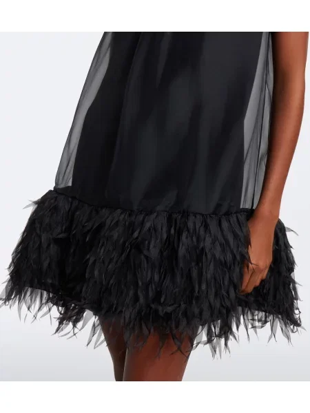 Šaty Simkhai so strapcami organza čierna