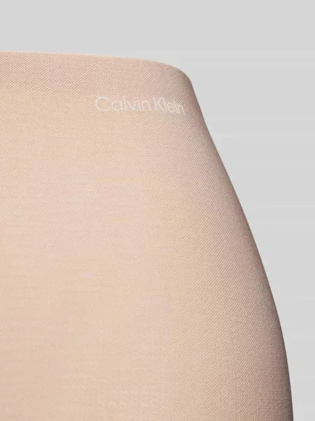 Spodnie z nadrukiem z logo Calvin Klein beżowe
