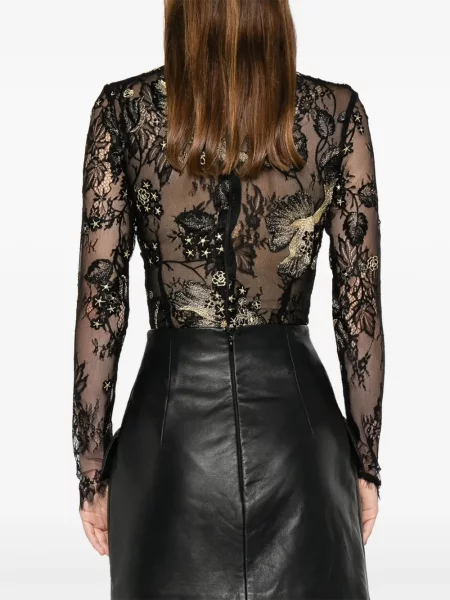 Боди Mitiliane Couture с дантела черно