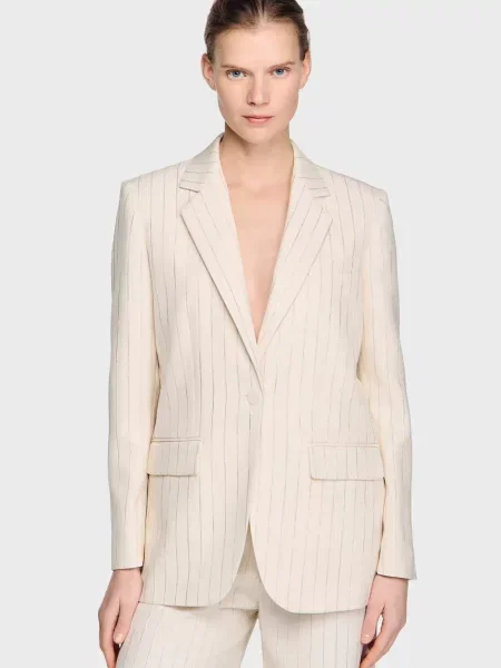 Смугастий піджак Sandro білий