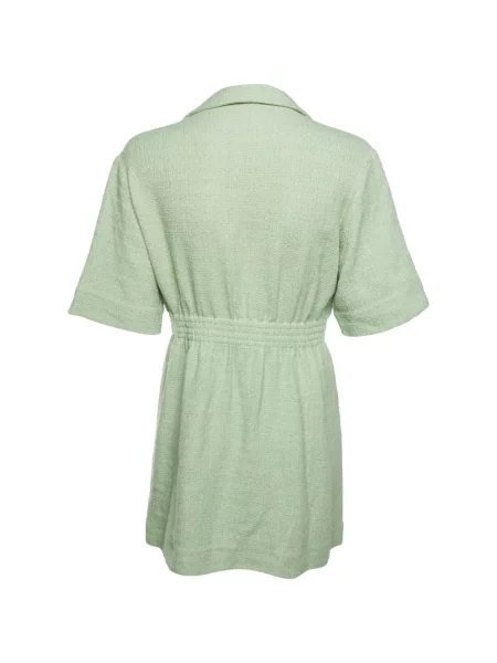 Rochie tip cămașă Sandro cu două rânduri de nasturi verde