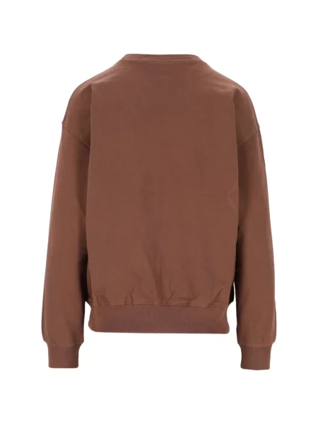 Hanorac crewneck Patagonia cu autograf maro