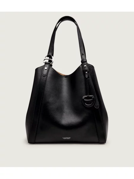 Geantă shopper Lauren Ralph Lauren din piele negru