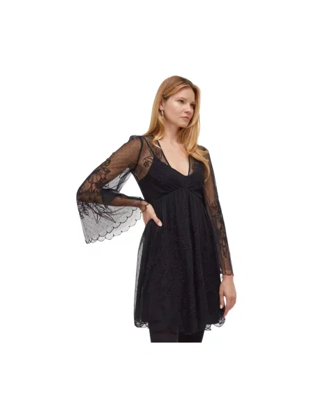 Twinset sukienka mini rozkloszowana czarny