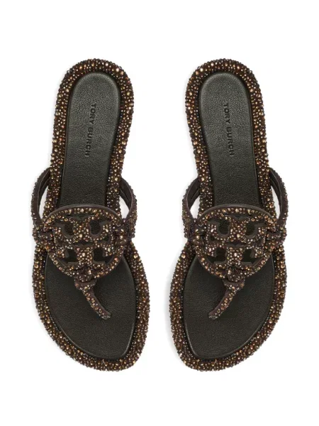 Сандали Tory Burch с кристали кафяво