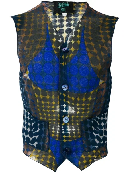Průsvitná vesta Jean Paul Gaultier Pre-owned modrá