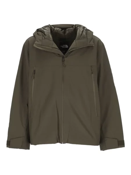 Geacă The North Face cu glugă verde