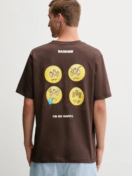 Футболка Barrow візерунок коричневий