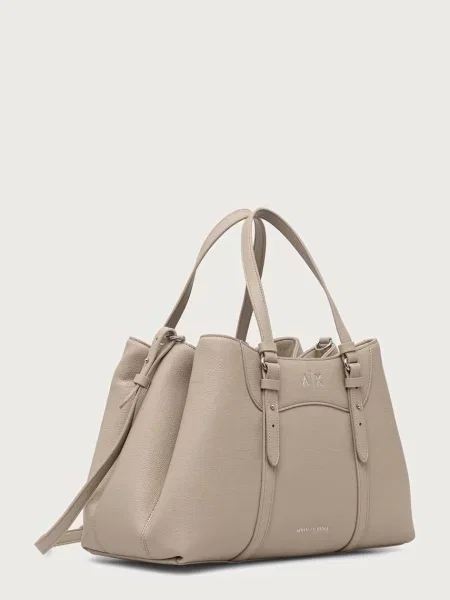 Armani Exchange klasična torbica iz umetnega usnja bež