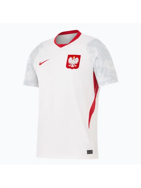 Tricou de fotbal pentru bărbați Nike Dri-Fit Poland Stadium Home white/field silver alb