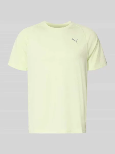T-shirt z logo i okrągłym dekoltem Puma Performance zielona