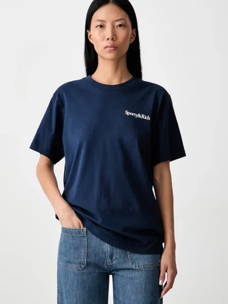 Sporty & Rich Drink More Water T-shirt niebieska