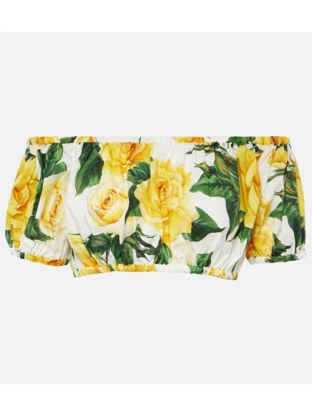 Cropp top Dolce&gabbana cu model floral alb