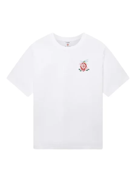 Tricou Casablanca cu model floral alb