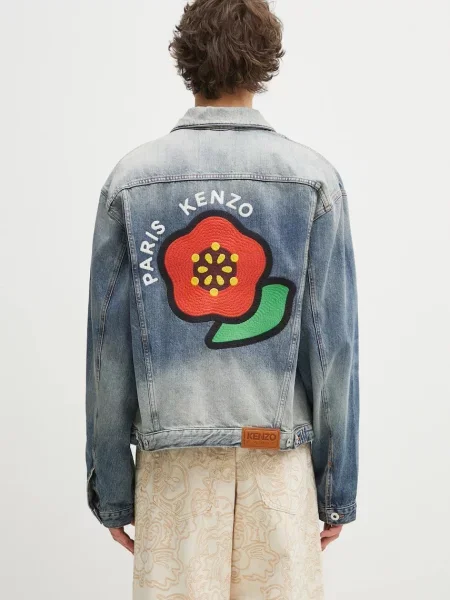 Kenzo geaca jeans de tranzitie albastru