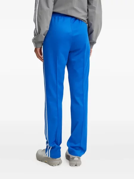 Tricou Adidas cu dungi cu broderie albastru