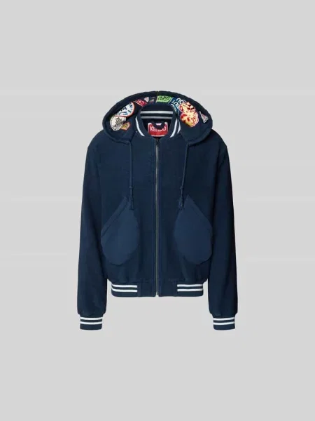 Kurtka o kroju relaxed fit z naszywkami z motywem Kenzo granatowa