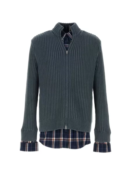 Žebrovaný kardigan Balenciaga modrý