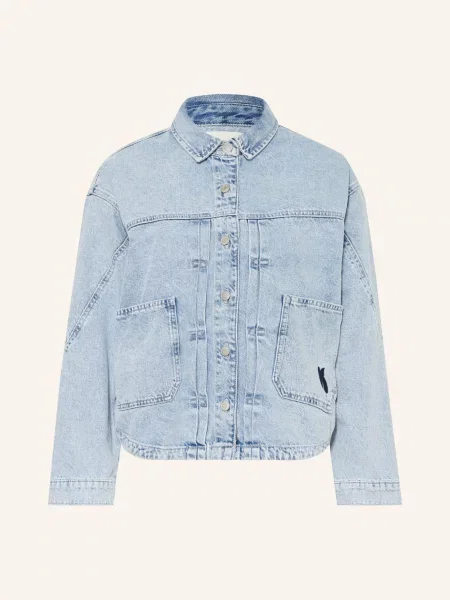 Ba&Sh Džínová Bunda Juno blue blue jeans modré