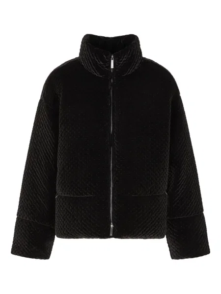 Geacă Emporio Armani de catifea negru