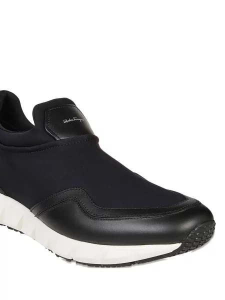 Sneakerși Ferragamo din piele slip-on negru