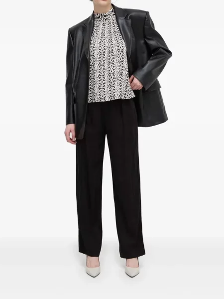 Pantaloni Desigual plisate negru