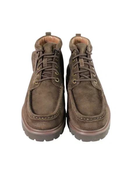 Botki Clarks zamszowe brązowe