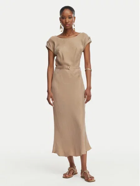 Повседневное платье Guess бежевое
