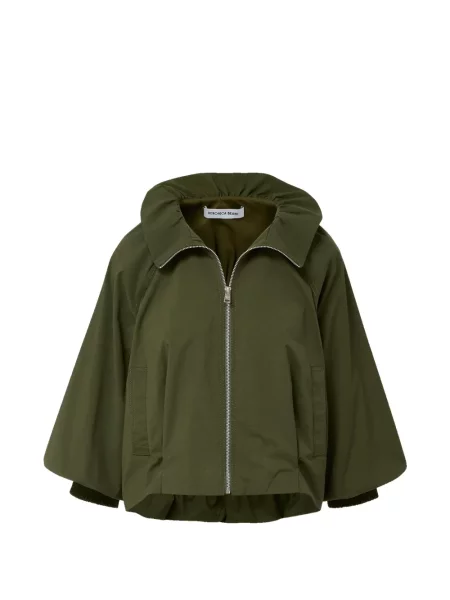 Jachetă cu glugă Veronica Beard cu glugă verde