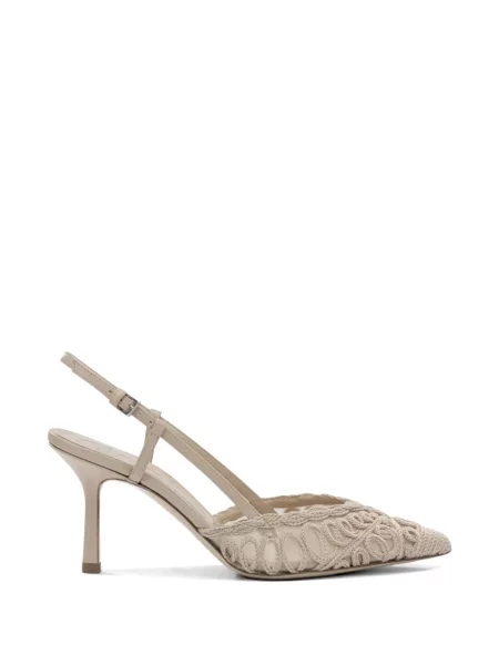 Pantofi cu toc Ninalilou tricotate slingback