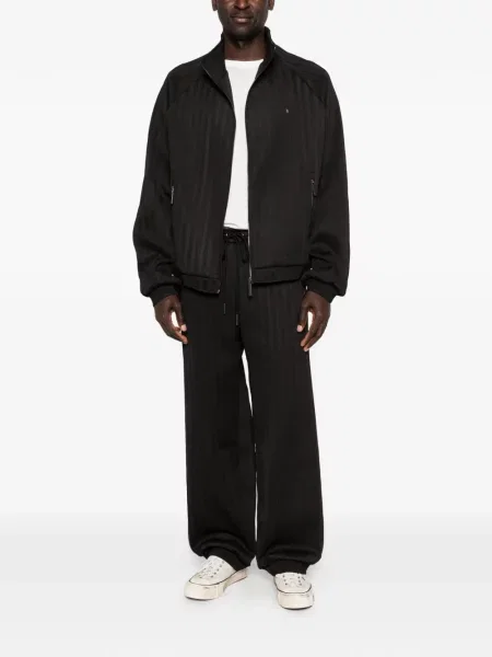 Pantaloni Madfrenzy cu dungi negru