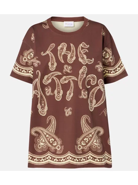 Tricou The Attico din jerseu maro